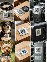 Étiquette d'identification industrielle en acier inoxydable gravée au laser avec code QR personnalisé pour le suivi des actifs et la sérigraphie