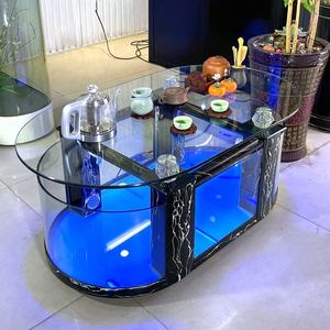 Vente en gros <span class=keywords><strong>Aquarium</strong></span> Tortue Réservoir Salon Canapé Dessus de <span class=keywords><strong>table</strong></span> <span class=keywords><strong>Table</strong></span> <span class=keywords><strong>basse</strong></span> Ultra blanche à friser <span class=keywords><strong>Aquarium</strong></span> en verre écologique - Product Image 2