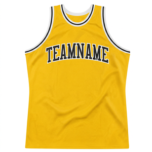Custom Yellow Striped Basketball Jersey Mesh <b>Tank</b> Top Team Name Number Print Uniform Men Basketball Apparel TriPro Sports 220g - Product Image 1