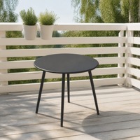 Table basse d'extérieur en acier au carbone, petite table d'appoint pour balcon, pour la maison et les cafés