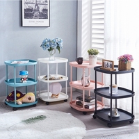 Bangke Simple Moderne Petit Organisateur Chariot De Rangement Étagère De Chevet Facile avec Double Couches Debout Type Chariot Mobile