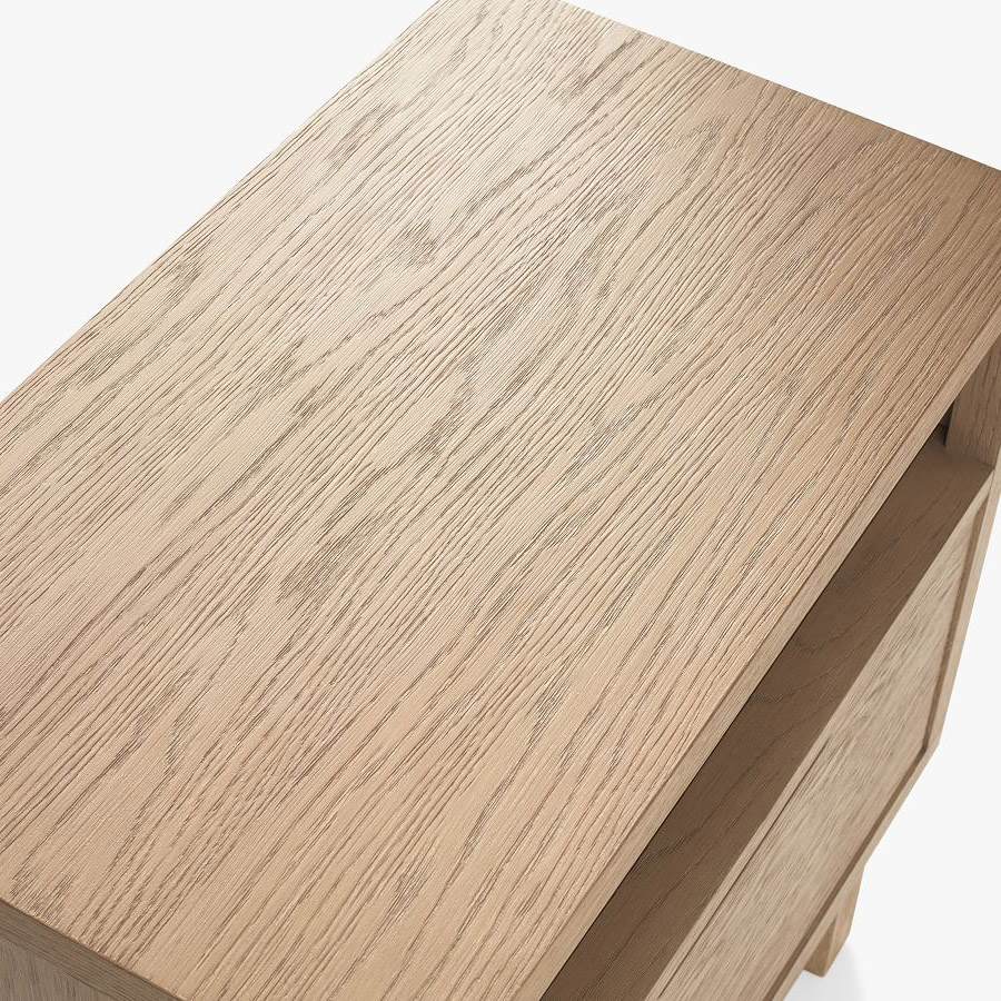 French modern solid oak wood home bedroom furniture night stand table 22'' bed wooden nightstands