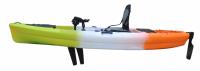 Kayak de pêche monoplace léger en plastique rotomoulé HDPE de 11 pieds avec pédales et moteur électrique, type sit-on-top, kano