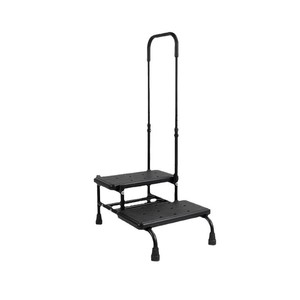 <b>Adjustable</b> Armrest Step <b>Stool</b> With 5 Height Levels For Bedroom Bedside Use Black Color - Product Image 2