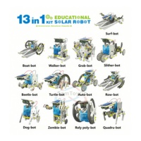 SamToyCn bricolage personnalisé 13 en 1 Robots à énergie solaire Kit de robotique éducation Science ingénierie tige jouets éducatifs pour les étudiants