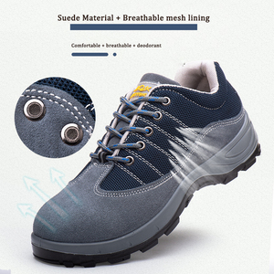 รองเท้าเซฟตี้ JIANKUN แฟชั่น รุ่นประหยัด สำหรับผู้ชายและผู้หญิง ป้องกันการกระแทก หัวเหล็ก หนังกลับนุ่ม ใส่ได้ทุกฤดู เหมาะสำหรับทำงาน - Product Image 4