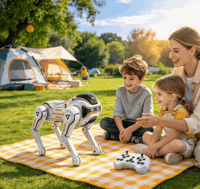 Chien robot télécommandé RC, chiot interactif programmable, jouet électronique pour enfants, cadeau pour garçons
