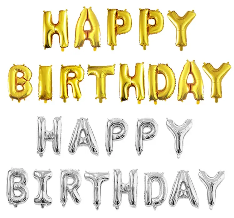 Mehrere Stile Alles Gute zum Geburtstag Günstige Alphabet Buchstaben Aluminium folie Luftballons Für Party dekorationen