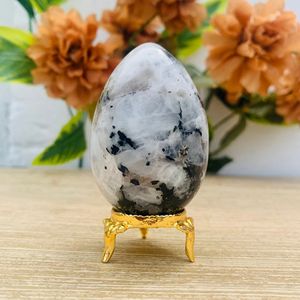 Huevo de Piedra Lunar Arcoíris Natural al por Mayor, Decoración Única para el Hogar, Regalo para Cumpleaños, Días Festivos y Amigos - Product Image 1