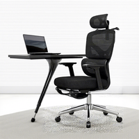 Chaise de bureau en maille contemporaine confortable pour longues périodes de travail assis, idéale pour le télétravail, avec dossier inclinable et hauteur réglable