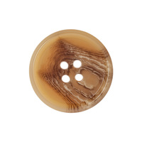 Boutons écologiques à bords arrondis en résine couleur café avec motifs ; garnitures décoratives pour costumes et tenues formelles, boutons en résine personnalisés