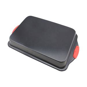 Moule à brownies et à gâteaux rectangulaire en acier au carbone antiadhésif et non toxique avec poignée en silicone, compatible lave-vaisselle, écologique - Product Image 3