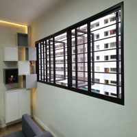 Grilles de sécurité horizontales en aluminium robustes pour systèmes de fenêtres, avec ventilation, pour appartements (vente en gros)