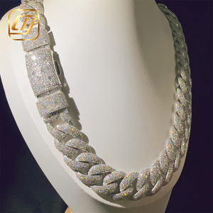 Collar de Cadena Cubana de 20MM con Diamantes Moissanite VVS, Plata de Ley 925, Estilo Hip Hop, Certificación GRA - Product Image 2