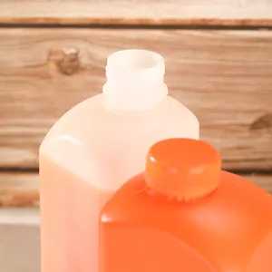 1800ml Vanjoin HDPE Vacío 2000ml Alimentos Aceite Jugo Blanco Naranja Color Plástico Lata de agua con asa para bebidas