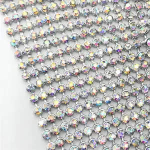 2mm 3mm AA Grade AB Crystal Mesh Fabric For Clothes Handbags