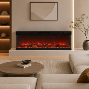 <span class=keywords><strong>Chimenea</strong></span> Eléctrica Empotrada en la Pared con Pantalla LCD y Lecho de Llama de Cristal de Colores - Product Image 1