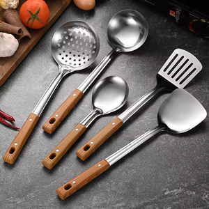 <b>Cheap</b> 5 Pcs Ladle Skimmer Household Cooking <b>Tool</b> Spoon Skimmer Slotted Spatula Stainless Steel Kitchen Cooking Utensils Sets - Product Image 4