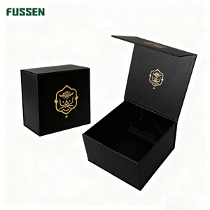 FUSSEN Marke IP Maßgefertigte Recycling-Materialien Starre Schachteln Premium Schwarz Stilvolle Matt-Laminierung Verpackung für Hutschachteln - Product Image 4