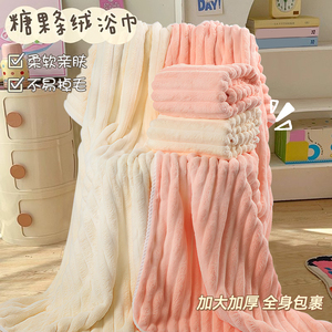 Serviette de bain en velours corail épaissi, super absorbante, séchage rapide, grande serviette de bain pour adultes - Product Image 4