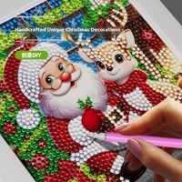 Nouveaux autocollants de diamant de Noël bricolage cadres photo faits à la main et peintures décoratives plein diamant cadeaux pour enfants