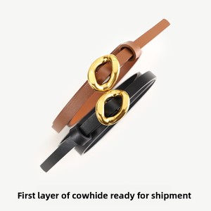 Nuevo Cinturón Delgado para <span class=keywords><strong>Mujer</strong></span>, Ajustable, Simple, Versátil, Retro, con Hebilla de Aleación - Product Image 2