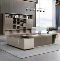 Bureau d'ordinateur personnalisé pour patron exécutif en usine Bureau de bureau de luxe en MDF moderne pour PDG