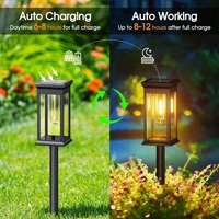 Ampoule solaire carrée en tungstène pour l'éclairage extérieur de la pelouse Lumière solaire de la pelouse Lumière solaire froide Lampe de jardin pour allée pelouse arrière-cour