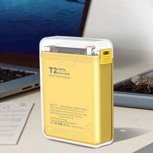 Batteries externes et stations d'alimentation multifonctions transparentes PD20W 10000 mAh, chargeur universel pour mobile avec éclairage LED - Product Image 6