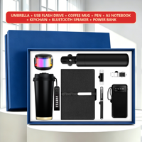 Coffret cadeau d'entreprise de luxe Tasse à vide en acier inoxydable Cahier sérigraphié Kits exécutifs Coffret cadeau promotionnel pour l'entreprise