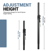 [Stock CN] Support de haut-parleur réglable en hauteur Accuracy Pro Audio WMS017SC, robuste, pour subwoofer