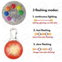 Pendentif lumineux LED pour animaux de compagnie, 8 couleurs au choix, pendentif lumineux électrique pour une ambiance de stade sécurisée la nuit