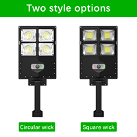 Lampe étanche 8000 Lm super lumineuse avec télécommande pour jardin, mur, extérieur, lampadaires solaires crépusculaires avec détecteur de mouvement