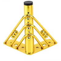 Goldene Dreieckige Perlenbesetzte Metallmöbelbeine, Robuste Sofafüße für Sofa, Schrank, TV-Ständer, Kommode
