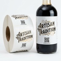 Autocollants en vinyle personnalisés, résistants aux rayures, aux UV, imperméables, en couleur pleine, pour étiquettes de bouteilles, emballage à chaud