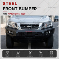 Pare-chocs avant en acier pour Nissan Navara NP300 2015-2020 avec support de treuil et éclairage LED, pièces de rechange auto, pare-chocs de voiture