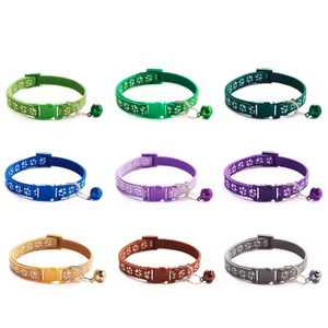 Collier moderne pour chat avec boucle de sécurité et clochette, en fibre de polyester douce et confortable, pour toutes les saisons - Product Image 4