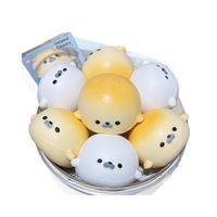 Nouveau jouet anti-stress en forme de dumpling blanc, en PU, à rebond lent, doux, moelleux et tendre au toucher, idéal pour soulager le stress au travail