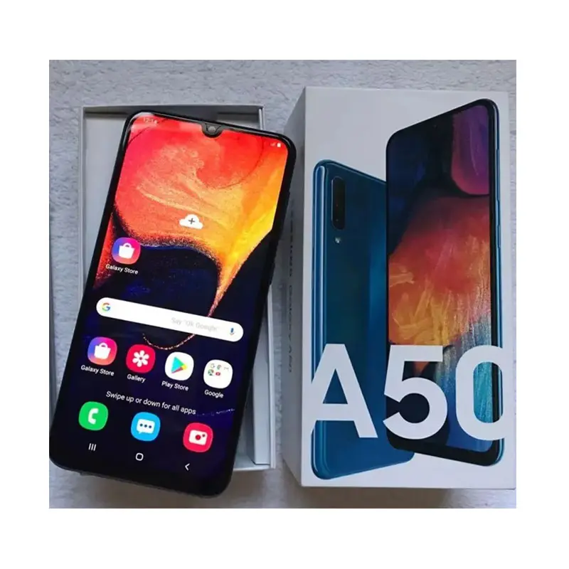 Unlocked used second-hand 99% 6.4 inches original Cell Phone Full Screen Dual Sim 4G mobile phones For Samsung Galaxy A50