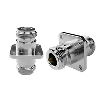 Fabricant Adaptateur coaxial RF N femelle vers N femelle 4 trous bride 25mm connecteur coaxial à montage sur panneau N femelle Jack connecteur coaxial