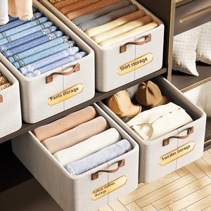 Công Suất Lớn Có Thể Giặt Cotton Linen Lưu Trữ Hộp Có Thể Gập Lại Hình Chữ Nhật Vải Quần Áo Giỏ - Product Image 3