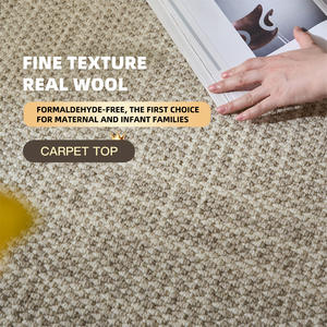 พรมปูพื้นสีเบจทันสมัย ทนทานต่อสัตว์เลี้ยง ป้องกันคราบ ไม่ลื่น เหมาะสำหรับห้องนั่งเล่นและห้องนอน - Product Image 5