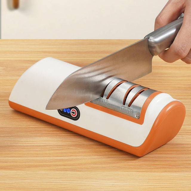 High Quality Automatic Electric Household Knife Sharpener of Portable Mini Knife Sharpener Machine for Kitchen Using