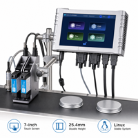 Imprimante industrielle TIJ V600 600 DPI, machine de marquage jet d'encre en ligne pour ligne d'emballage automatique, codeur de lots de codes QR 25,4 mm