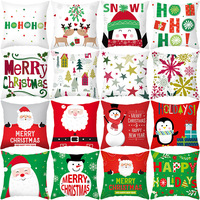 Housses de coussin de Noël 2026, housses de coussin en suède imprimées de lettres de dessins animés, housses de coussin décoratives pour la maison pour les fêtes