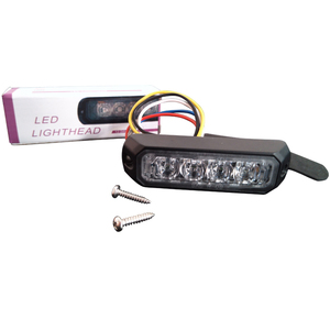 Montaggio superficiale luci stroboscopiche a 4 LED rosso e <span class=keywords><strong>blu</strong></span> <span class=keywords><strong>lampeggiante</strong></span> LED griglia di avvertimento e faro per auto montaggio superficiale a Led spilla - Product Image 5