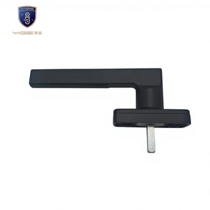 Manija de Cerradura Moderna de Aleación de Aluminio Negra para Ventanas y Puertas, Accesorios de Ferretería, Personalizable para Proyectos, Directo de Fábrica - Product Image 1