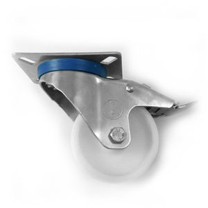 7110015 SKU จานหมุนล้อสีขาวพร้อมเบรคสแตนเลส200มม. - Product Image 1