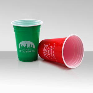 Wholesale <strong>Custom</strong> Logo 16 Oz Blue Black Yellow Green Red Disposable Plastic Party Cup Double Color Plastic Cup for Drinking - Product Image 6