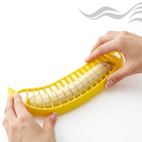 Handmatige bananen snijder, snelle en gelijkmatige bananen snijtool, fruit snijder, keuken gadget voor salades, snacks en desserts